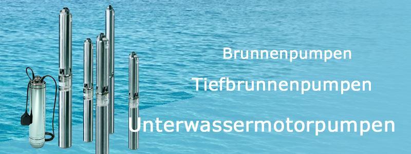 Unterwassermotorpumpen, Brunnenpumpen und Tiefbrunnenpumpen